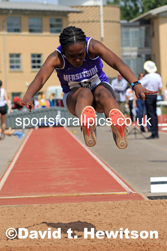 Womens Under-17s Long Jump, 2022 Northern Inter Counties U17s and U15s Track and Field, York, Thursday, June 2nd. Photo: David T. Hewitson/Sports for All Pics